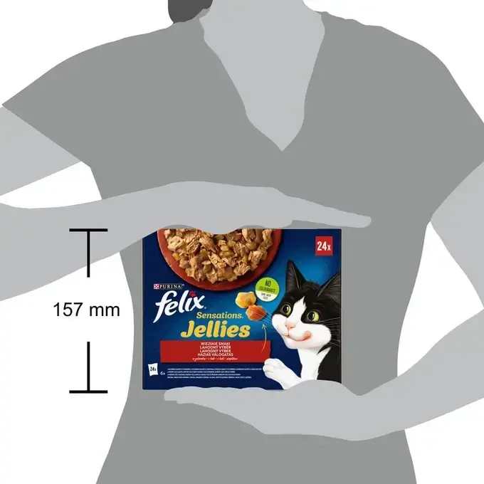 FELIX® Sensations Jellies kura s mrkvou 24x 85 g
