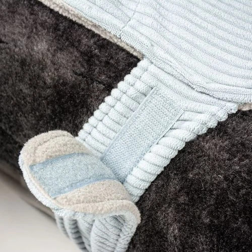 DUVO+ menčestrová bunda pre psov L 60cm sivá