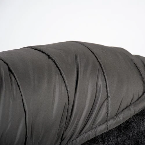 DUVO+ zimná bunda s kapucňou pre psov L 60cm čierna