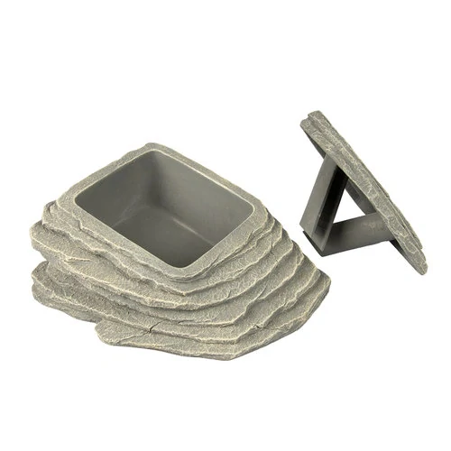TERRA DELLA Kŕmny kameň na kŕmenie plazov Rock Grey 21x17x11cm