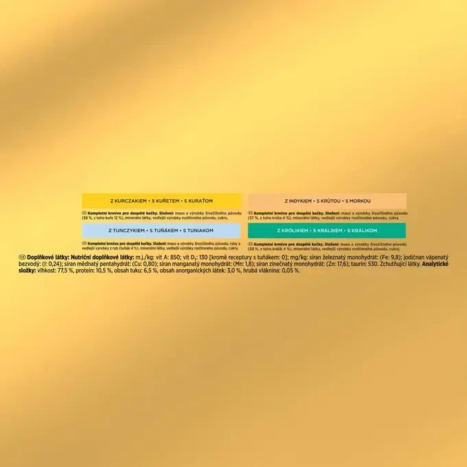 GOURMET GOLD Multipack paštéty mix príchutí 48x85g