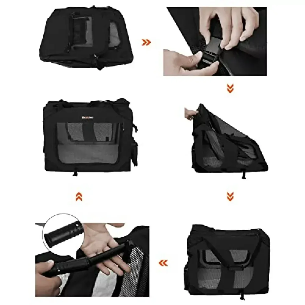 Skladacia textilná prepravka, 102 x 69 x 69 cm, Čierna