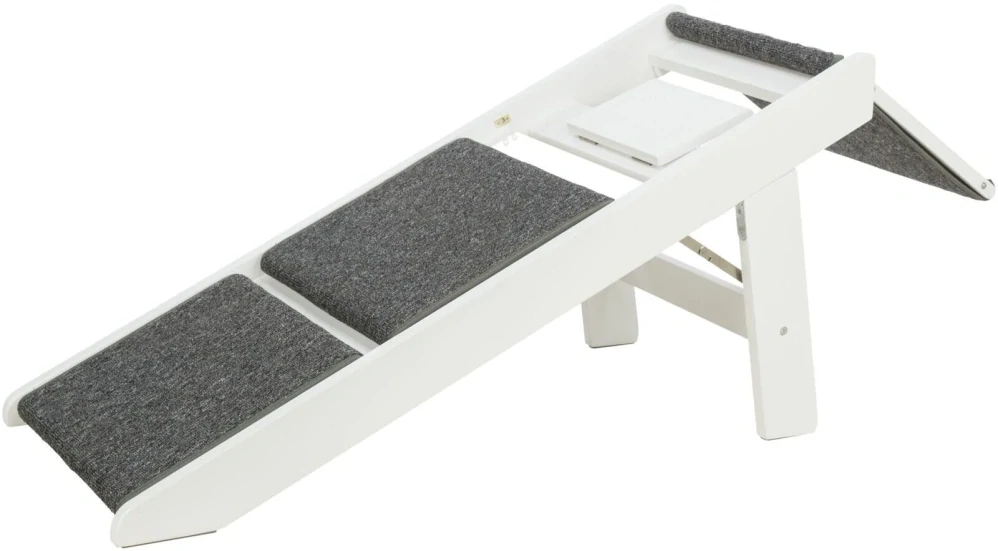 Rampa / schodíky, skladacia 44 x 46 x 106 cm, drevo, biela