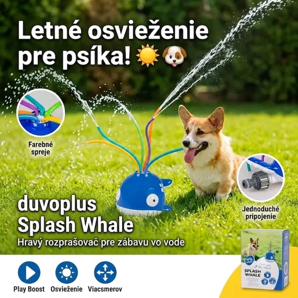 DUVO+ Striekajúca hračka pre psov 20x14x12cm veľryba