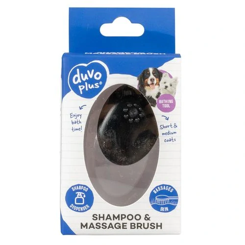 DUVO+ Masážna kefa na kúpanie s nádobou na šampón 11,5x7,5x6cm