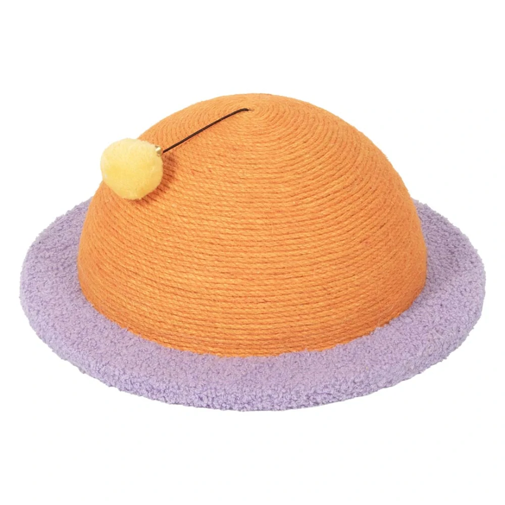 COOCKOO SATURN SCRATCH Škrabacia lopta s hračkou pre mačky 40x40x17cm oranžová