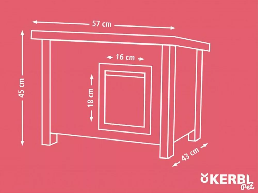 Búda pre mačky z EKO plastu KERBL ELI 57 x 45 x 43 cm
