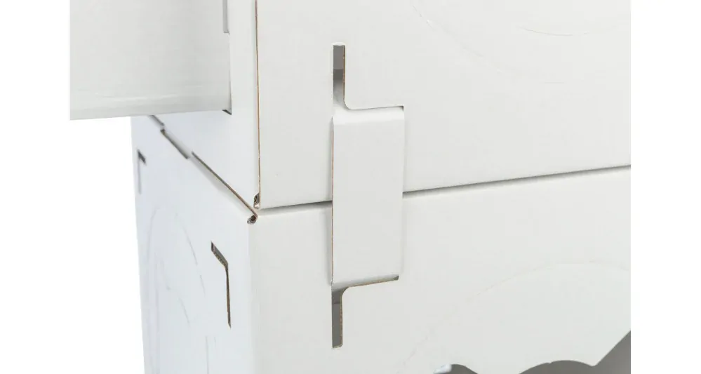 Kartónový nábytok pre mačky, 93 x 82 x 30,5 cm, nosnosť 8 kg, biela