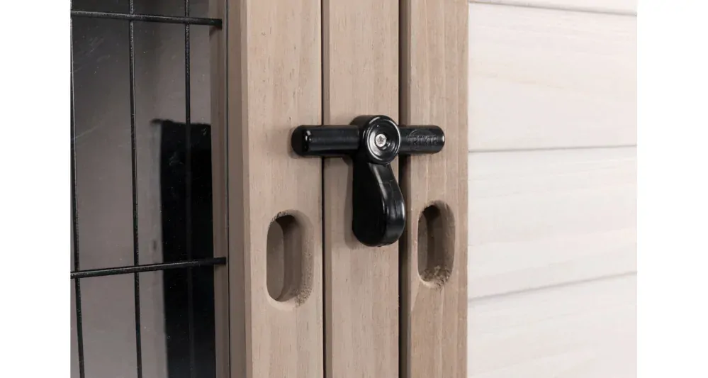 NATURA králikáreň s tepelnou izoláciou, 2 poschodia, 116 x 113 x 65 cm, sivá