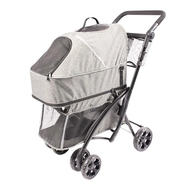 Kočík PET BUGGY DELUXE sivý - max.nosnosť 15kg 79x46x99cm