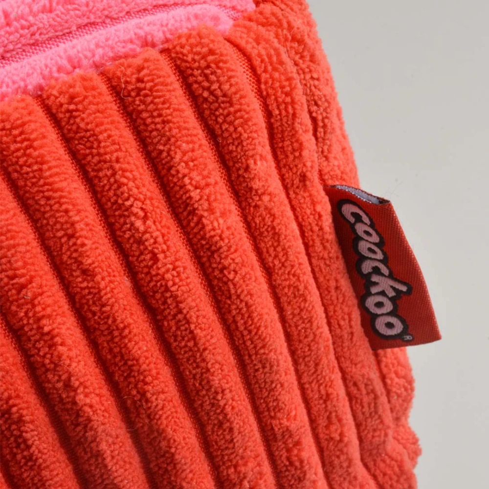 COOCKOO COZY STRIPE Menčestrový vankúš pre psov M 90x75x11cm červený/ružový