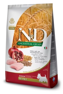 Farmina N&D dog AG senior mini, chicken, spelt, oats & pomegranate 2,5 kg
