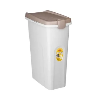 Box na granule 45x27x61cm 40l biely/sivý kontajner na 15kg granúl